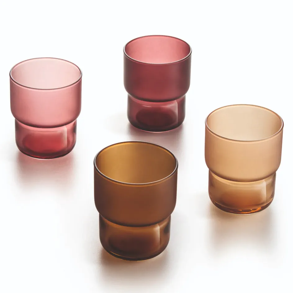 Luminarc 12 verres 27 cl en verre teinté Moka Delice> Tasses|Verres À Eau