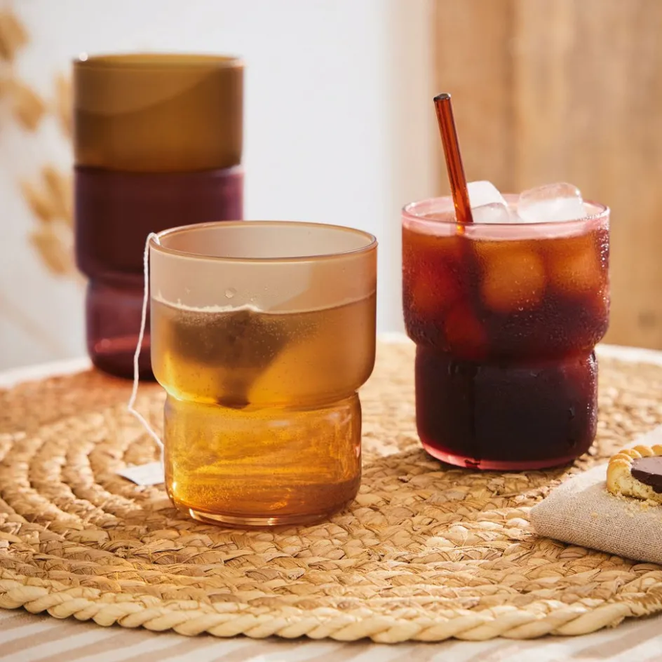 Luminarc 12 verres 27 cl en verre teinté Moka Delice> Tasses|Verres À Eau
