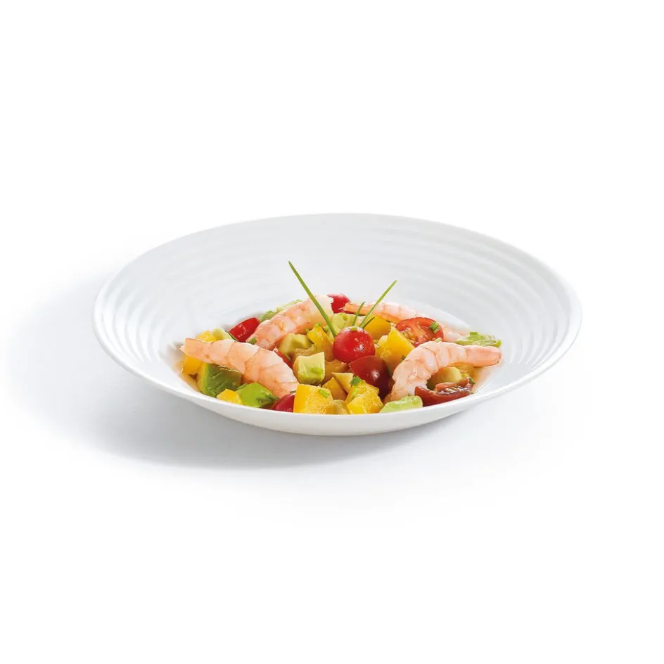 Luminarc Assiette creuse blanche 23 cm Harena> Assiettes Creuses