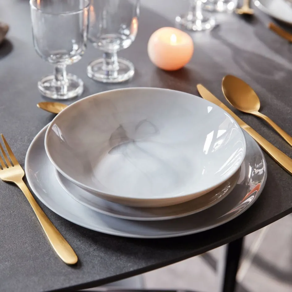 Luminarc Assiette creuse grise 20 cm Diwali Marble> Assiettes Creuses