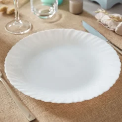 Luminarc Assiette plate blanche 25 cm Feston> Assiettes Plates