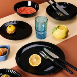 Luminarc Assiette plate noire 25 cm Bloom><noscript><img width=