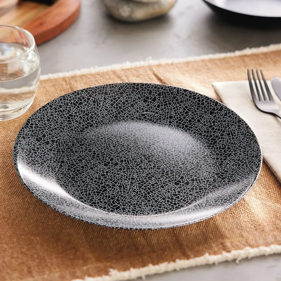 Luminarc Assiette plate noire 25 cm Zoe> Assiettes Plates