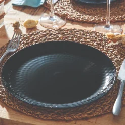 Luminarc Assiette plate noire 25 cm Pampille> Assiettes Plates