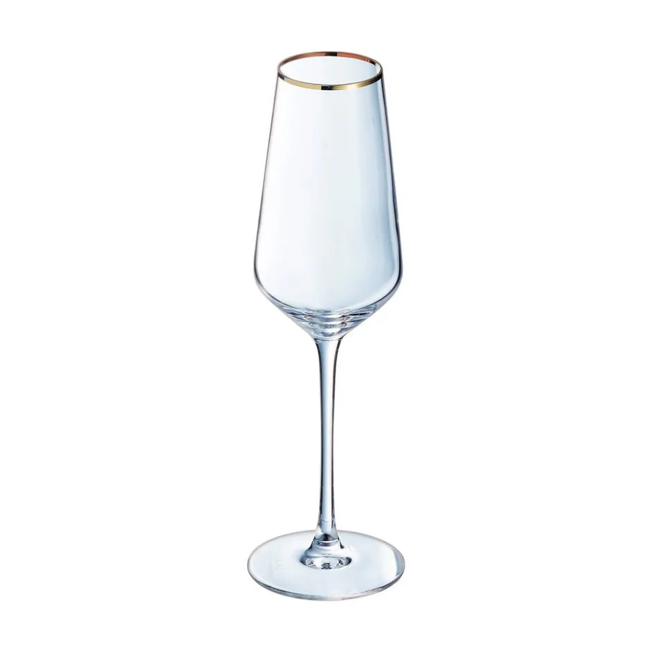 Cristal d'Arques Flûte 23 cl Ultime Bord Or> Flûtes À Champagne