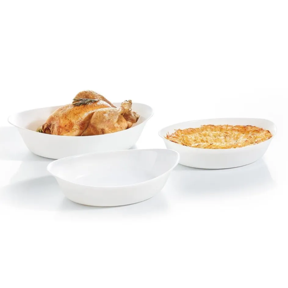 Luminarc Lot de 3 plats à four ovales Smart Cuisine Carine 250°C> Plats À Four