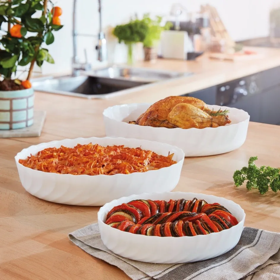 Luminarc Lot de 3 plats à four ovales Smart Cuisine Trianon 250°C> Plats À Four