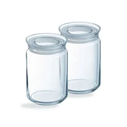 Luminarc Lot de 2 pots de conservation Pure Jar Glass 1L> Bocaux & Pots
