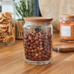 Luminarc Lot de 2 pots de conservation Pure Jar Wood 1L> Bocaux & Pots