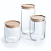 Luminarc Lot de 3 pots de conservation Pure Jar Wood - 150 + 100 + 75 cl> Bocaux & Pots