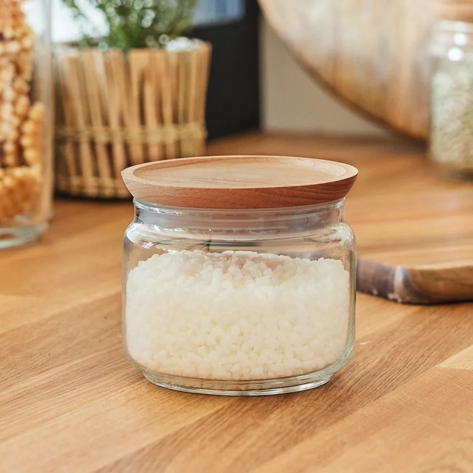 Luminarc Lot de deux pots de conservation Pure Jar Wood- 1L + 0,5L> Bocaux & Pots