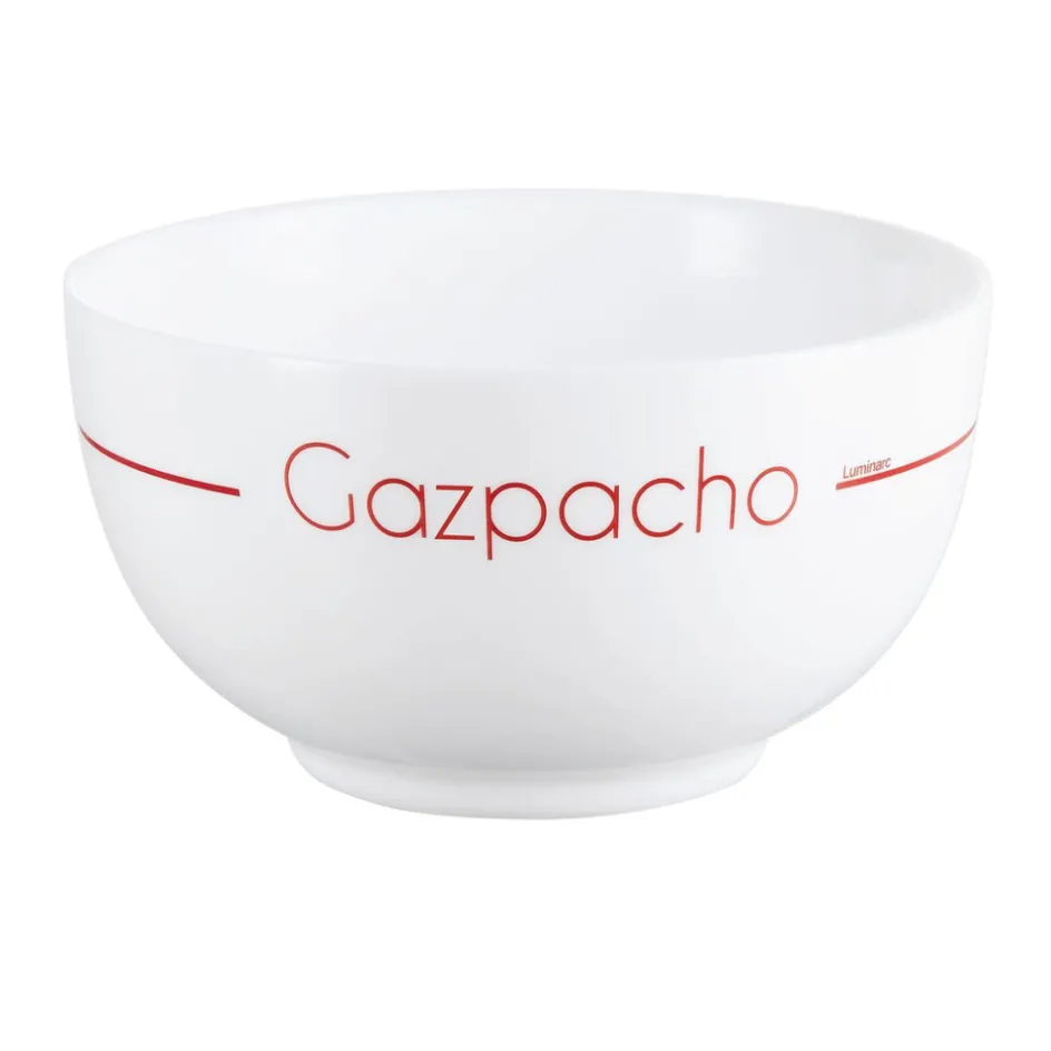 Luminarc Lots de 4 bols blancs décorés 7,9 cm Soupset> Bols|Bols