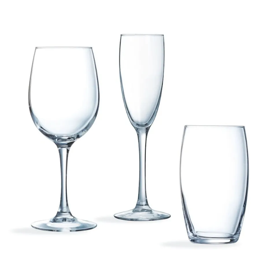 Luminarc Service de verres 18 pièces La Cave> Verres À Vin Rosé|Verres À Vin Blanc