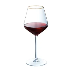 Cristal d'Arques Verre à pied 47 cl Ultime Bord Or> Verres À Vin Rosé|Verres À Vin Blanc