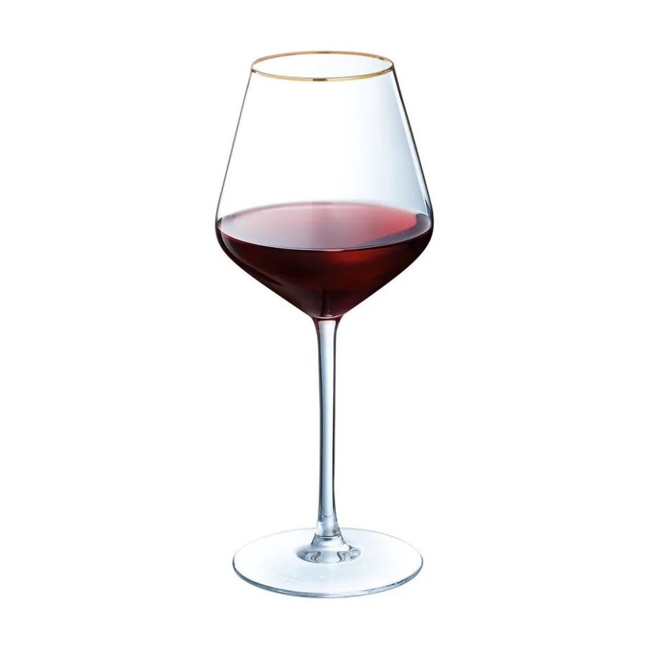 Cristal d'Arques Verre à pied 47 cl Ultime Bord Or> Verres À Vin Rosé|Verres À Vin Blanc