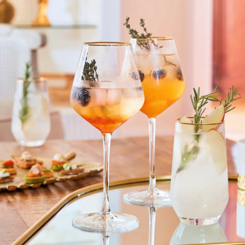 Cristal d'Arques Verre à pied 47 cl Ultime Bord Or> Verres À Vin Rosé|Verres À Vin Blanc