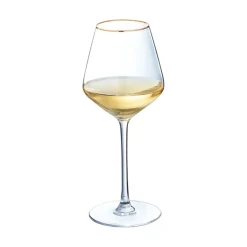 Cristal d'Arques Verre à pied 38 cl Ultime Bord Or> Verres À Vin Rosé|Verres À Vin Blanc